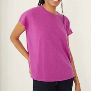 New Bellina Purple Extra Fine Merino Wool Cashmere Blend Sweater Medium bin 4E